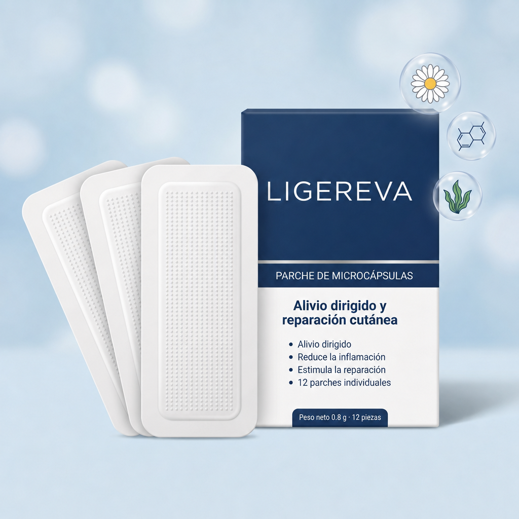 Parche de Microcápsulas Botánicas Ligereva - empaque